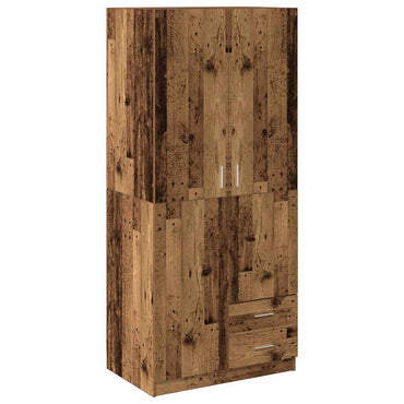 Wardrobe Old Wood 80x52x180 cm Engineered Wood