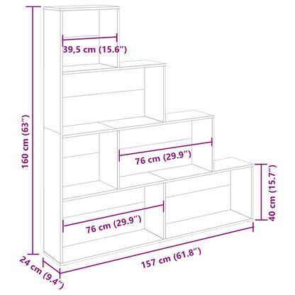 Book Cabinet Old Wood 157x24x160 cm Engineered Wood