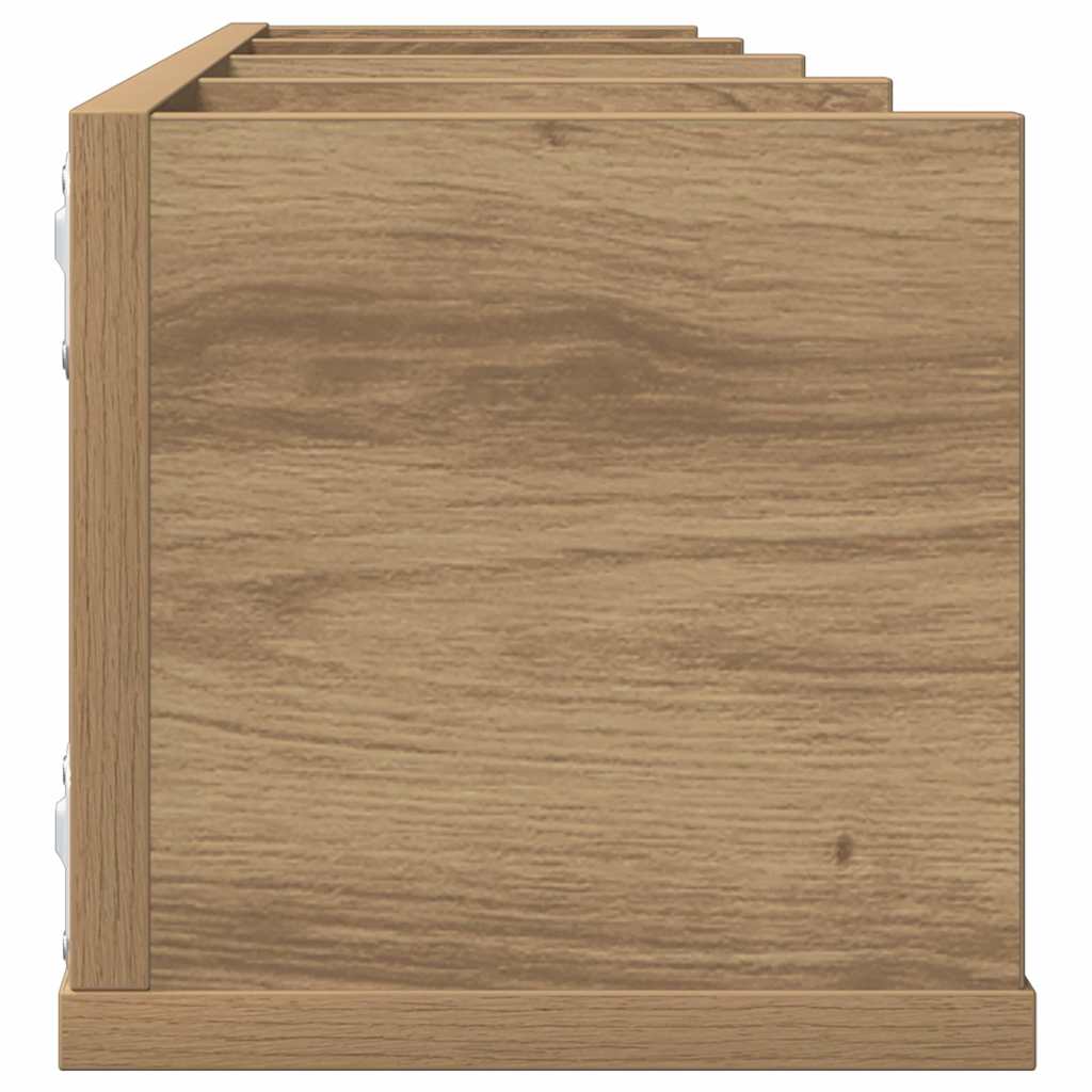CD Wall Shelf Artisan Oak 100x18x18 cm Engineered Wood