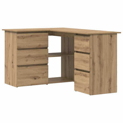 Corner Desk Artisan Oak 145x100x76 cm Engineered Wood