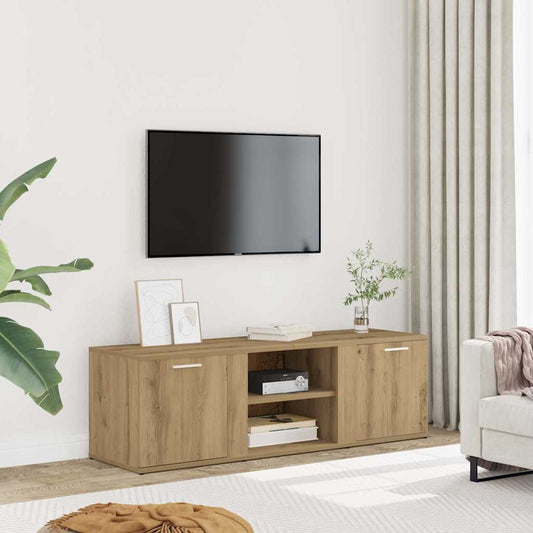 TV Cabinet | Artisan oak | Engineered wood | 120 cm x 34 cm x 37 cm
