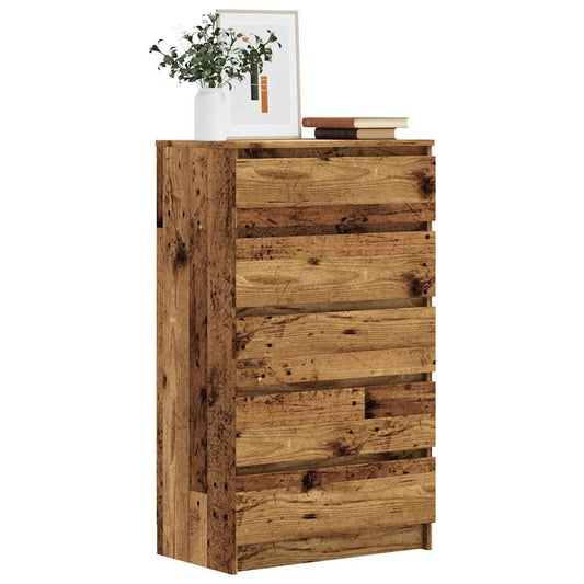 Drawer Cabinet Old Wood 60x36x103 cm Engineered Wood