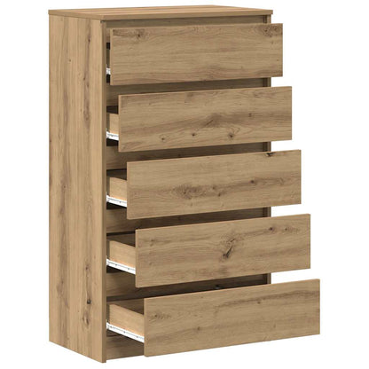 Drawer Cabinet Artisan Oak 60x36x103 cm Engineered Wood