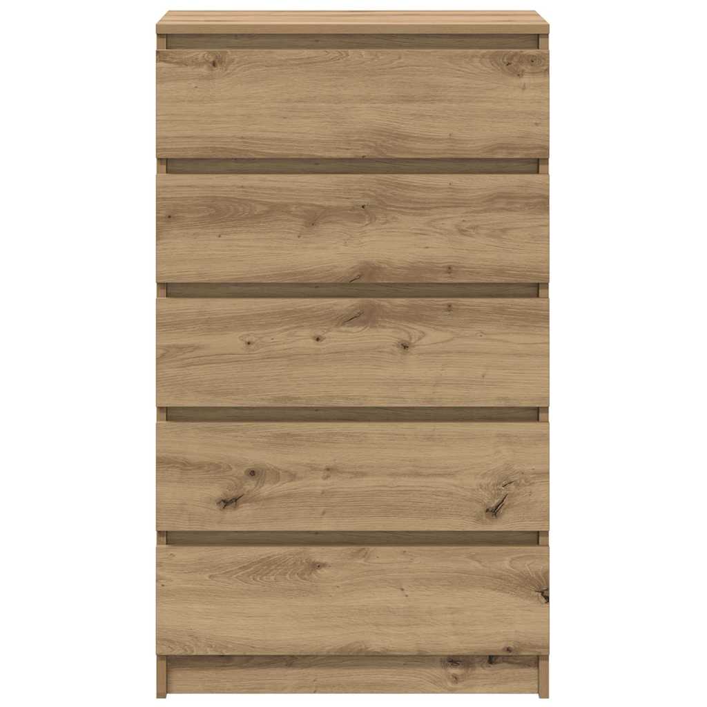 Drawer Cabinet Artisan Oak 60x36x103 cm Engineered Wood