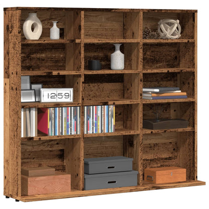 CD Cabinet Old Wood 100x23x89,5 cm Engineered Wood