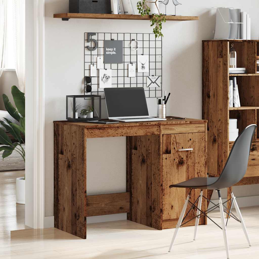 Desk Old Wood 100x50x76 cm Engineered Wood
