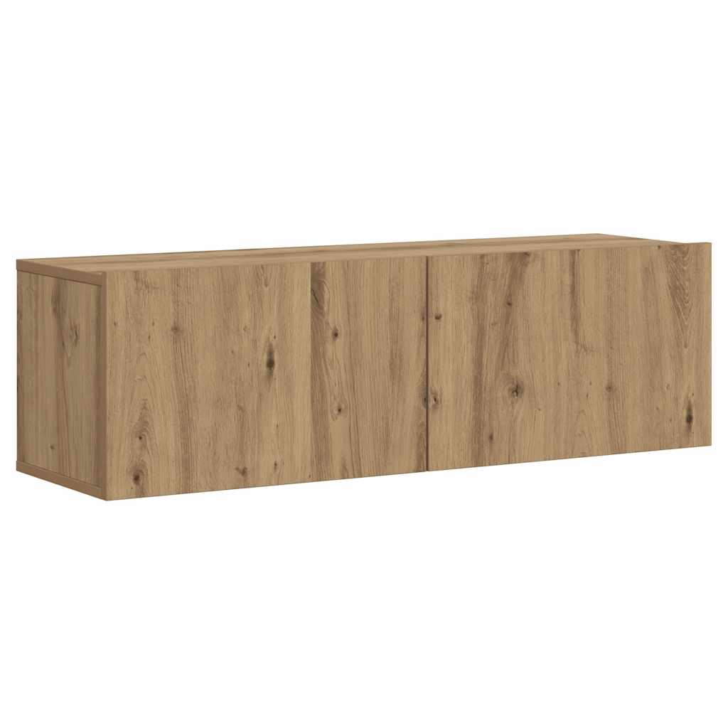 Wall Mounted TV Cabinet Artisan Oak 100x30x30 cm Engineered Wood