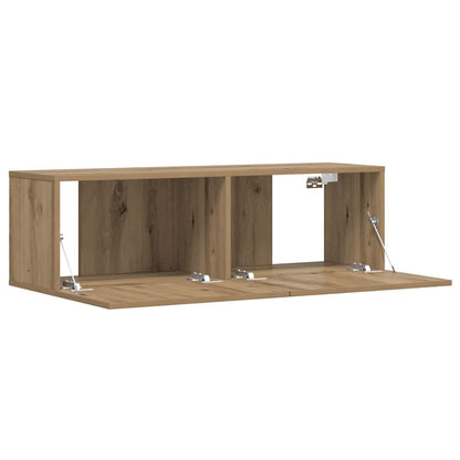 Wall Mounted TV Cabinet Artisan Oak 100x30x30 cm Engineered Wood