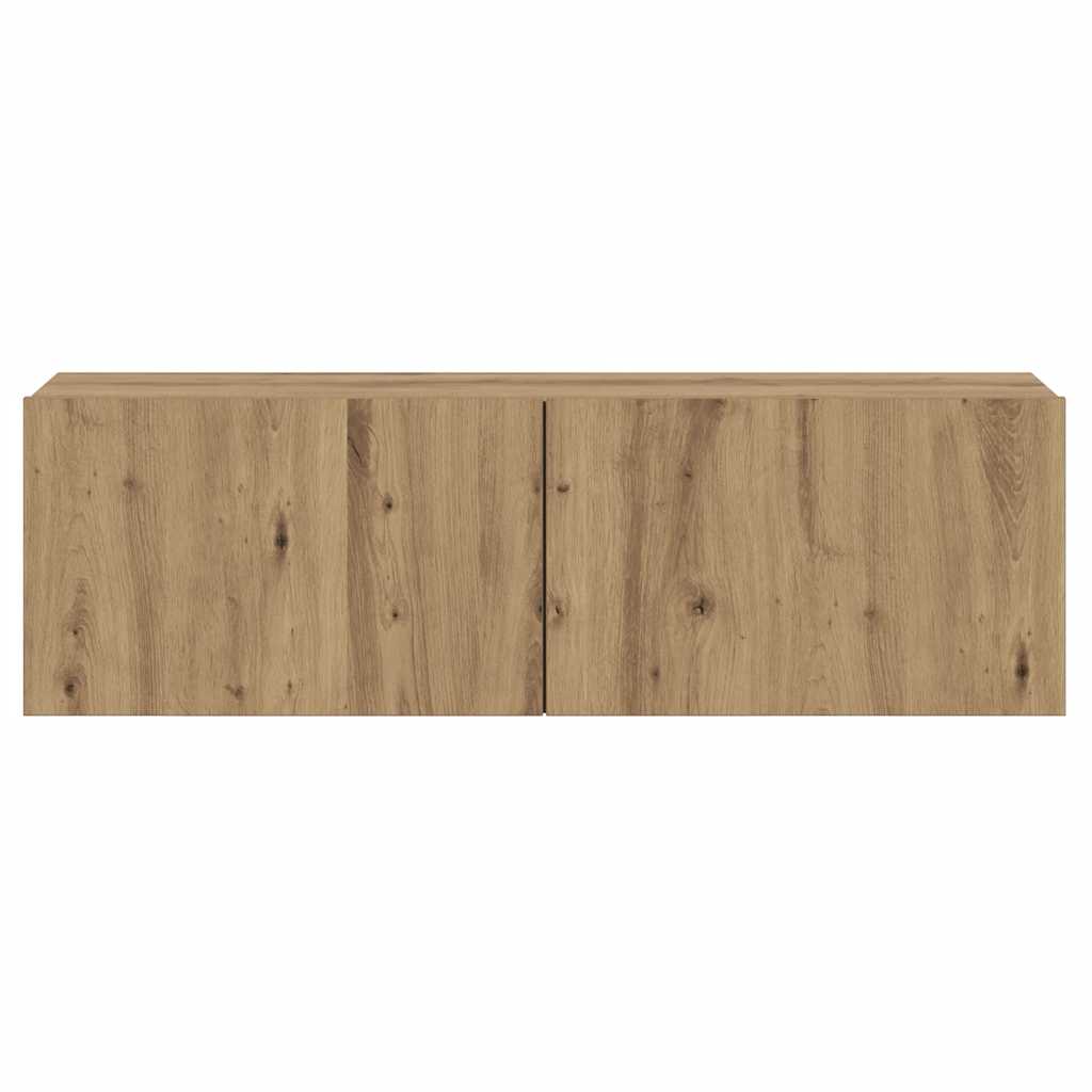 Wall Mounted TV Cabinet Artisan Oak 100x30x30 cm Engineered Wood