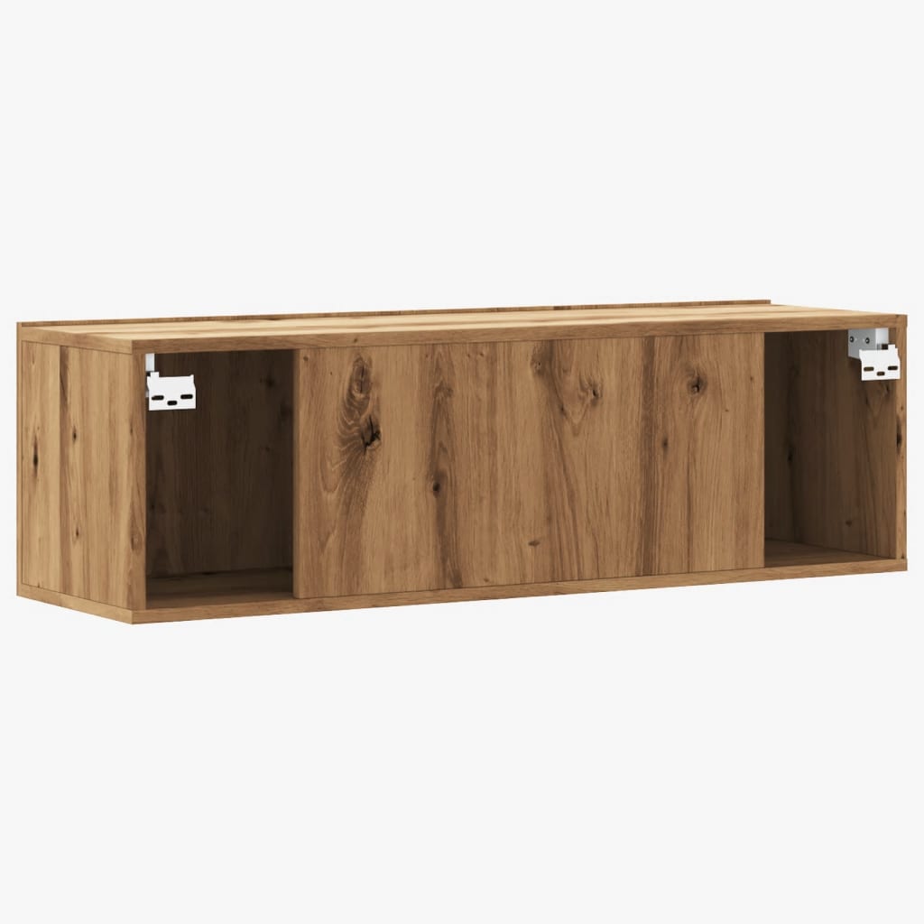 Wall Mounted TV Cabinet Artisan Oak 100x30x30 cm Engineered Wood