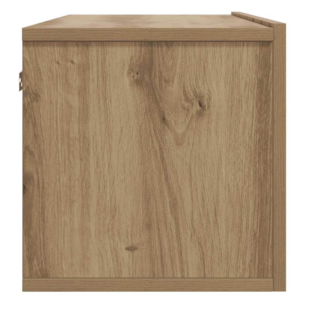 Wall Mounted TV Cabinet Artisan Oak 100x30x30 cm Engineered Wood
