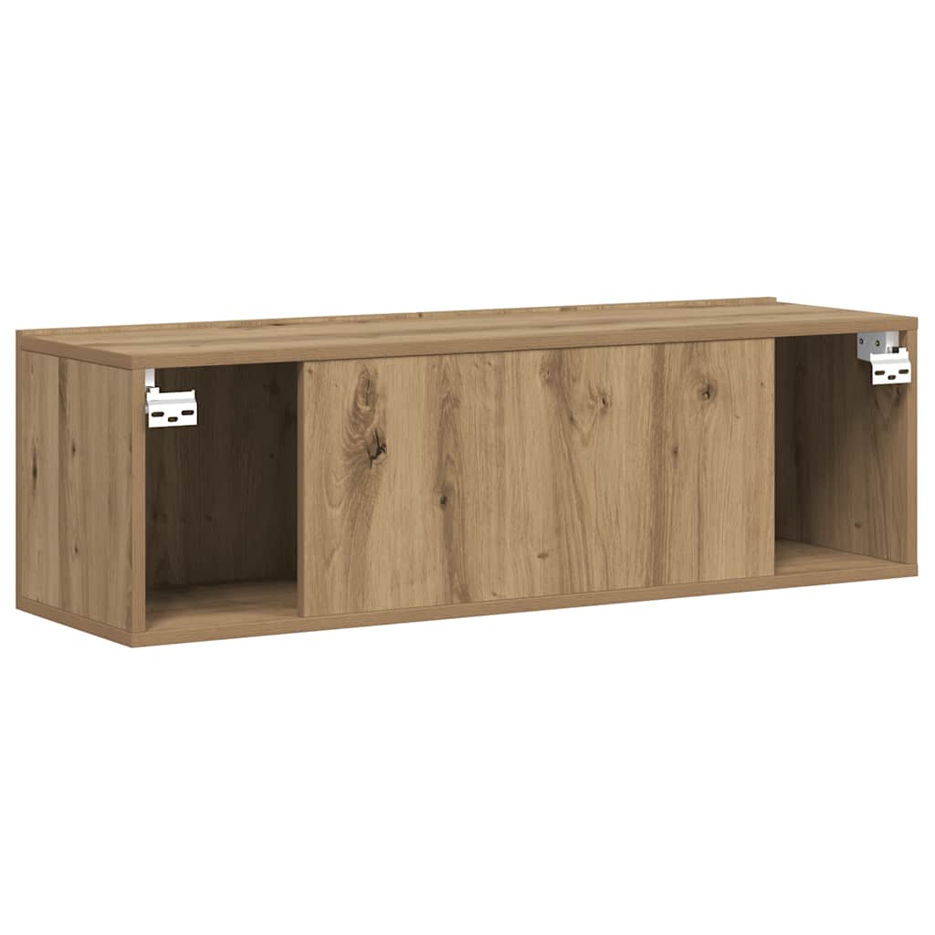 Wall Mounted TV Cabinet Artisan Oak 100x30x30 cm Engineered Wood
