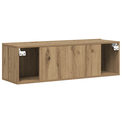 Wall Mounted TV Cabinet Artisan Oak 100x30x30 cm Engineered Wood
