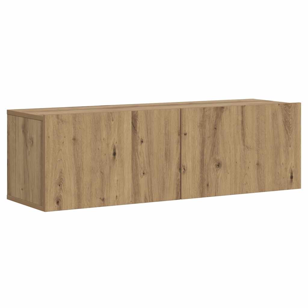 Wall Mounted TV Cabinet Artisan Oak 100x30x30cm Engineered Wood