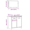 Bathroom Cabinet with Mirror Concrete Grey Engineered Wood
