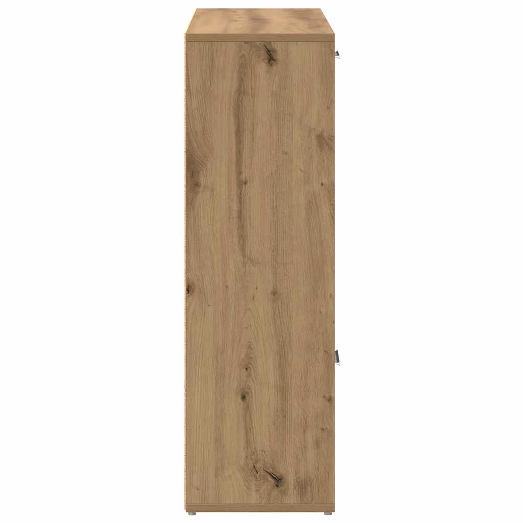 Bookshelf Artisan Oak 90x28x90 cm Engineered Wood