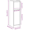 Bathroom Cabinet Concrete Grey 30x30x95 cm Engineered Wood