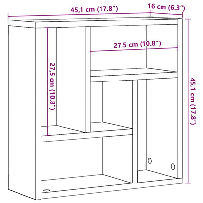 Wall Shelf Artisan Oak 45x16x45 cm Engineered Wood