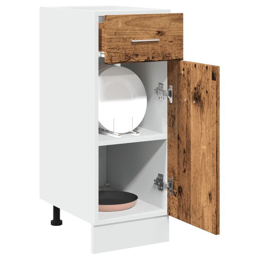 Drawer Bottom Cabinet Lyon Old Wood 30x46x81.5 cm Engineered Wood