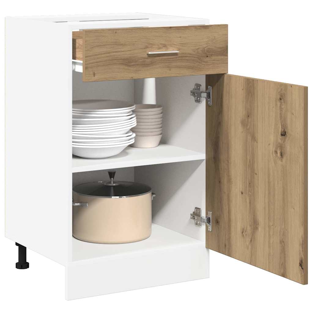 Drawer Bottom Cabinet Lyon Artisan Oak 40x46x81.5 cm Engineered Wood