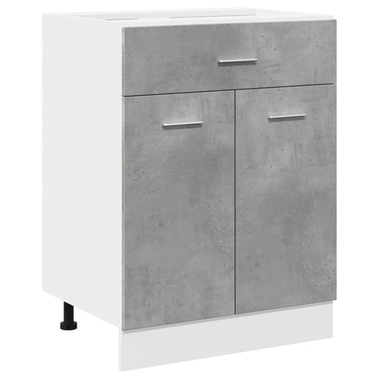 Drawer Bottom Cabinet Lyon Concrete Grey 60x46x81.5 cm Engineered Wood