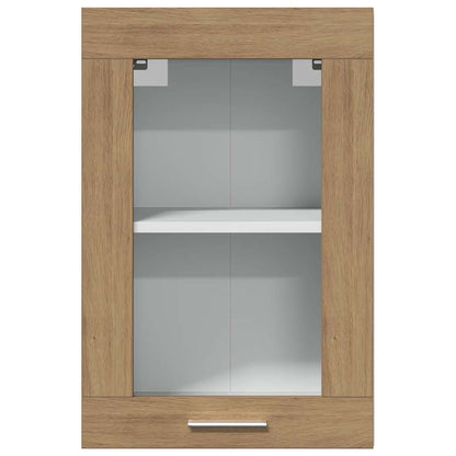 Hanging Glass Cabinet Lyon Artisan Oak 40x31x60 cm Engineered Wood