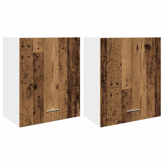 Hanging Cabinet Lyons 2 pcs Old Wood 50x31x60 cm Engineered Wood