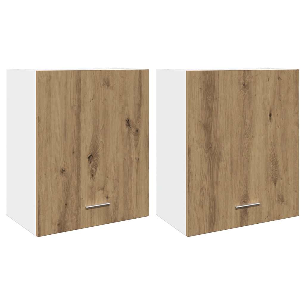 Hanging Cabinet Lyons 2 pcs Artisan Oak 50x31x60 cm Engineered Wood
