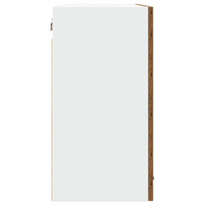 Hanging Glass Cabinet Lyon Old Wood 80x31x60 cm Engineered Wood
