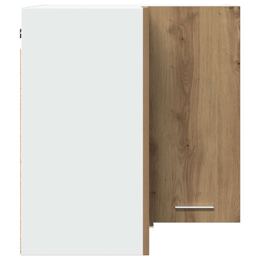 Hanging Corner Cabinet Lyon Artisan Oak 57x57x60 cm Engineered Wood