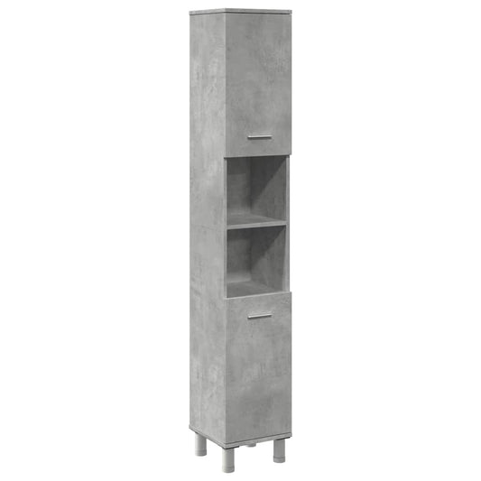 Bathroom Cabinet Concrete Grey 30x30x179 cm Engineered Wood