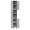Bathroom Cabinet Concrete Grey 30x30x179 cm Engineered Wood