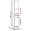 Bathroom Cabinet Concrete Grey 30x30x179 cm Engineered Wood