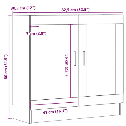 Book Cabinet Old Wood 82,5x30,5x80 cm Engineered Wood