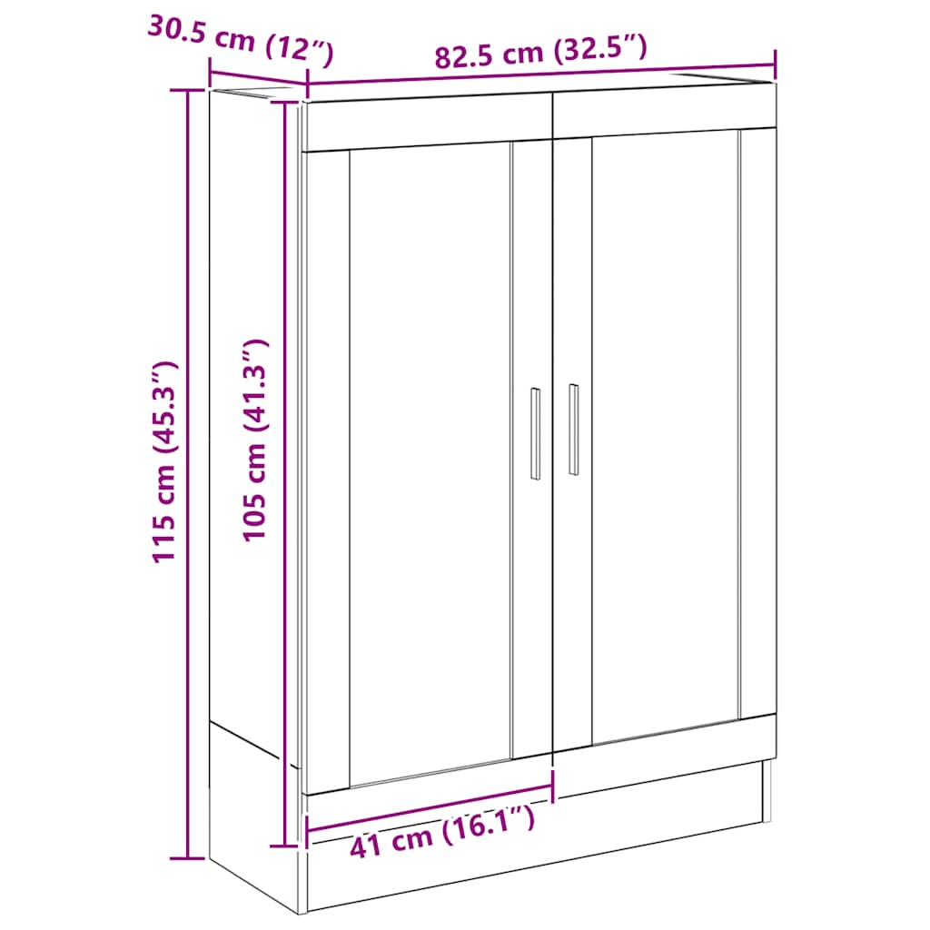 Book Cabinet Artisan Oak 82,5x30,5x115 cm Engineered Wood