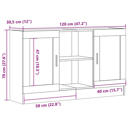 Sideboard Old Wood 120x30,5x70 cm Engineered Wood