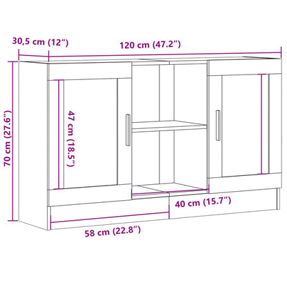 Sideboard Old Wood 120x30,5x70 cm Engineered Wood