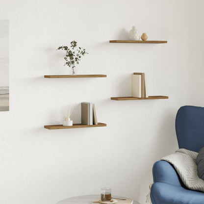 Wall Shelves 4 pcs Artisan Oak 40x10x1.5 cm Engineered Wood