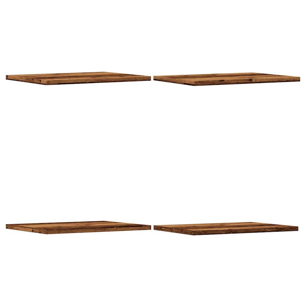 Bookshelf Boards 4 pcs Old Wood 40x30x1,5 cm Engineered Wood