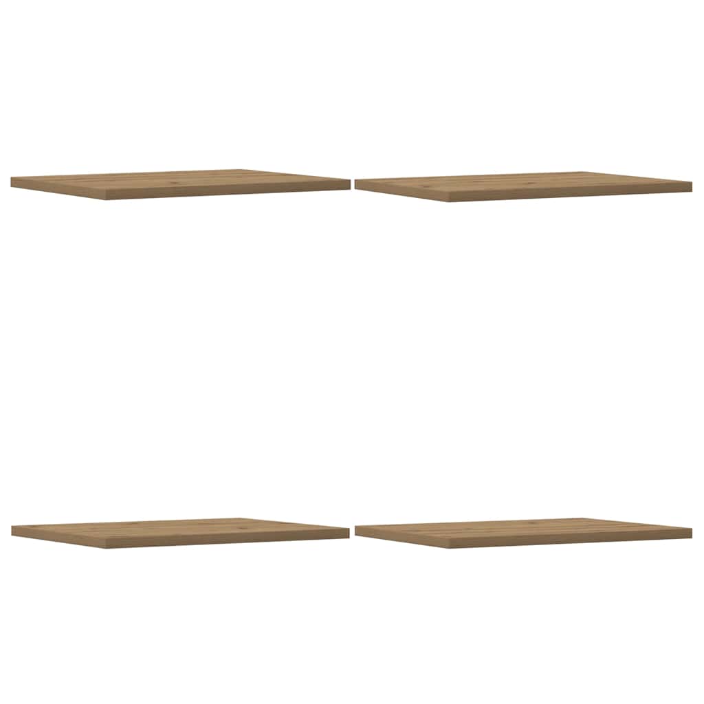 Bookshelf Boards 4 pcs Artisan Oak 40x30x1,5 cm Engineered Wood