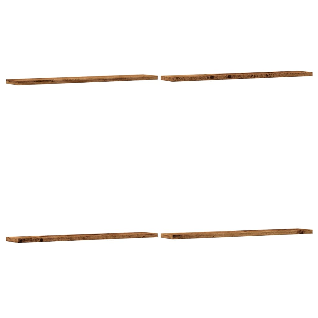 Bookshelf Boards 4 pcs Old Wood 60x10x1,5 cm Engineered Wood