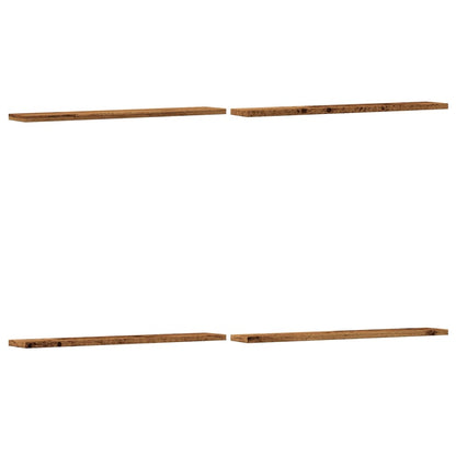 Bookshelf Boards 4 pcs Old Wood 60x10x1,5 cm Engineered Wood
