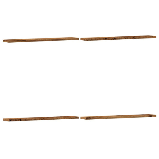 Bookshelf Boards 4 pcs Old Wood 60x10x1,5 cm Engineered Wood