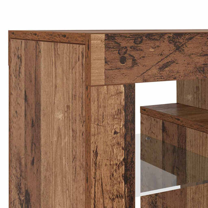 TV Cabinet with LED Lights Old Wood 120x36.5x40 cm Engineered Wood