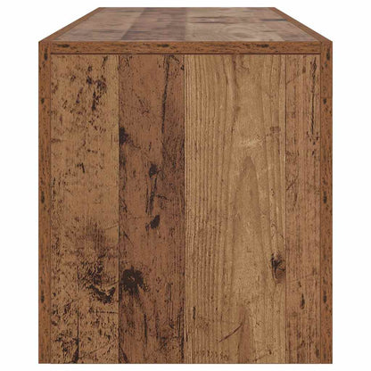 TV Cabinet with LED Lights Old Wood 140x36.5x40 cm Engineered Wood