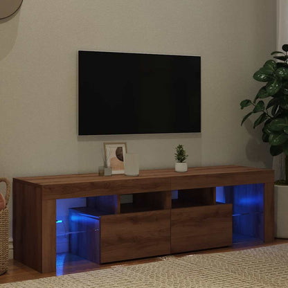 TV Cabinet with LED Lights Artisan Oak 140x36.5x40 cm Engineered Wood