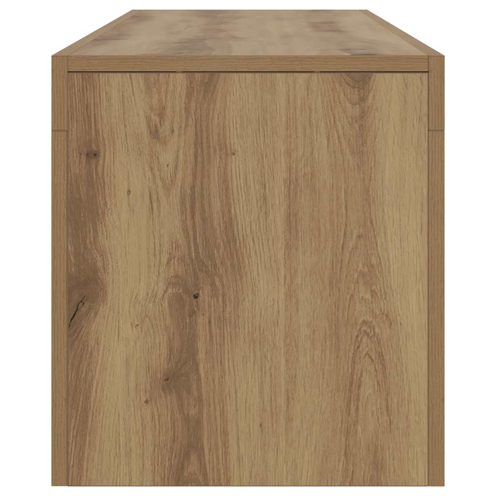 TV Cabinet with LED Lights Artisan Oak 140x36.5x40 cm Engineered Wood