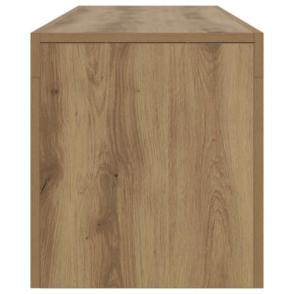 TV Cabinet with LED Lights Artisan Oak 140x36.5x40 cm Engineered Wood