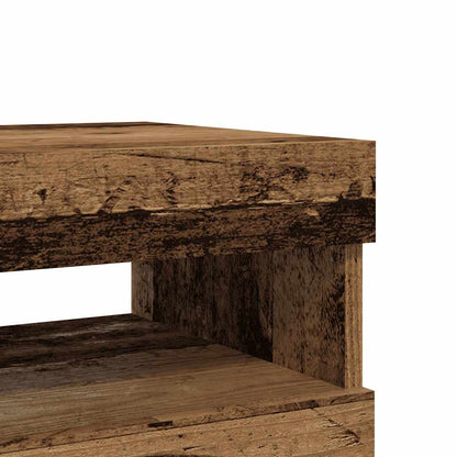 TV Cabinets with LED Lights 2 pcs Old Wood Engineered Wood