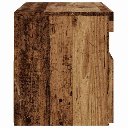 TV Cabinet with LED Lights Old Wood 75x35x40 cm Engineered Wood